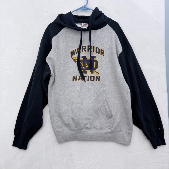 BADGER Other - Notre Dame Hoodie Mens L Gray Warrior Nation Sweatshirt Pullover